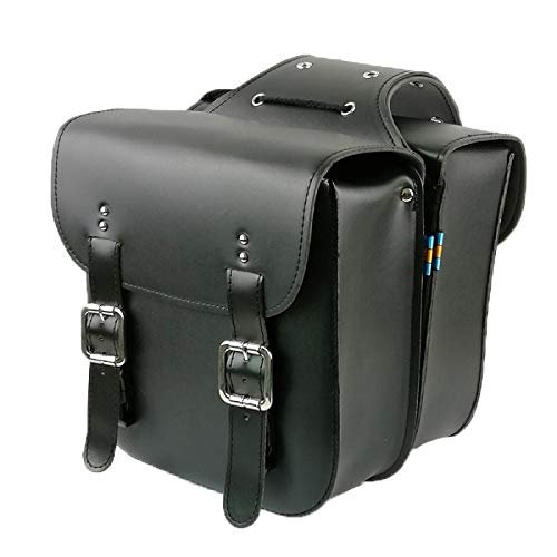 SENQI Retro Bicycle Rack Bag Leather Rear Rack Bike Bags Robust Rear Seatpost Bag for Retro Bicycle Saddle Rack Accessories(Black)