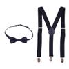 Kids Bow Tie Suspender Sets, Elasticated Clip on Braces for Childrens, 25mm Wide view 1