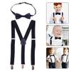 Kids Bow Tie Suspender Sets, Elasticated Clip on Braces for Childrens, 25mm Wide view 3
