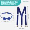 Kids Bow Tie Suspender Sets, Elasticated Clip on Braces for Childrens, 25mm Wide view 2