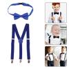 Kids Bow Tie Suspender Sets, Elasticated Clip on Braces for Childrens, 25mm Wide view 3