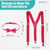 Kids Bow Tie Suspender Sets, Elasticated Clip on Braces for Childrens, 25mm Wide view 2