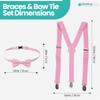Trimming Shop Kids Bow Tie Suspender Sets, Elasticated Clip on Braces for Childrens, 25mm Wide view 2