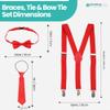 Trimming Shop Braces Bow Tie Necktie Set, 12-16 Years Kids Clip - On Suspender Y Shape view 2