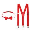 Trimming Shop Kids Bow Tie Suspender Sets, Elasticated Clip on Braces for Childrens, 25mm Wide view 1