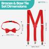Trimming Shop Kids Bow Tie Suspender Sets, Elasticated Clip on Braces for Childrens, 25mm Wide view 2