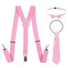 Trimming Shop Kids Braces Bow Tie Necktie Set, 12-16 Years Children's Adjustable Elasticated Unisex Clip - On Suspender Y Shape, 25mm Wide view 1