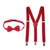 Kids Bow Tie Suspender Sets, Elasticated Clip on Braces for Childrens, 25mm Wide view 1