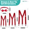 Kids Bow Tie Suspender Sets, Elasticated Clip on Braces for Childrens, 25mm Wide view 2