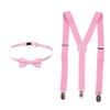 Trimming Shop Kids Bow Tie Suspender Sets, Elasticated Clip on Braces for Childrens, 25mm Wide view 1