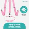Trimming Shop Kids Bow Tie Suspender Sets, Elasticated Clip on Braces for Childrens, 25mm Wide view 4