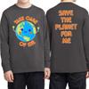 Custom T Shirt for Boys Girls Youth Add Your Text Photo Image 2 Sided Personalized Long Sleeve T-Shirt view 3