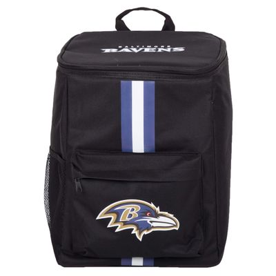 FOCO Baltimore Ravens Cooler Backpack Portable Soft Sided Ice Chest Insulated Bag Holds 36 Cans - Football Gear Show Your Team Spirit with Officially Licensed Fan Gear
