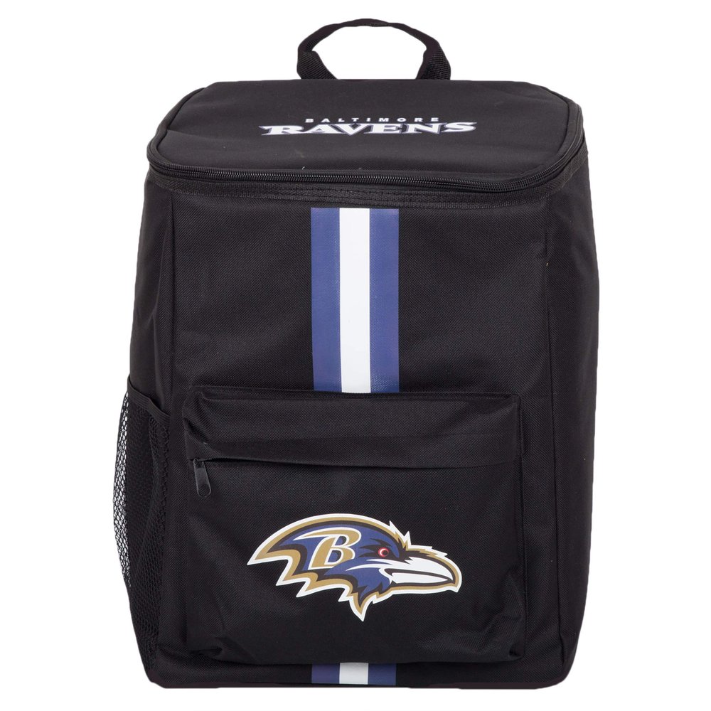 FOCO Baltimore Ravens Cooler Backpack Portable Soft Sided Ice Chest Insulated Bag Holds 36 Cans - Football Gear Show Your Team Spirit with Officially Licensed Fan Gear