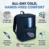 FOCO Tennessee Titans Cooler Backpack  Portable Soft Sided Ice Chest  Insulated Bag Holds 36 Cans - Football Gear  Show Your Team Spirit with Officially Licensed Fan Gear view 4