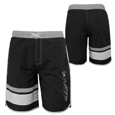 Outerstuff NBA Youth Boys (8-20) Color Block Swim Trunks, Brooklyn Nets X-Large (18-20)