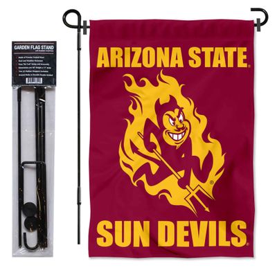 College Flags & Banners Co. Arizona State Sun Devils Garden Flag and Flag Stand Pole Holder Set
