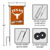College Flags & Banners Co. Texas Hookem Horns Garden Banner and Flag Stand Pole Holder Set view 2