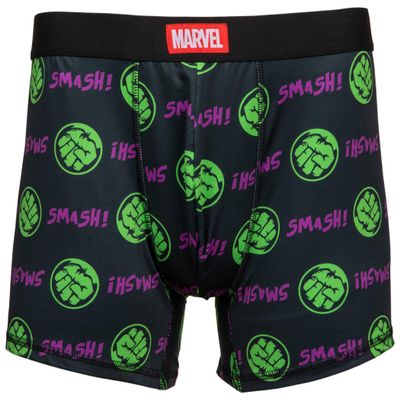 Bioworld Incredible Hulk Fist Smash Men's Underwear Boxer Briefs Large (36-38) Black