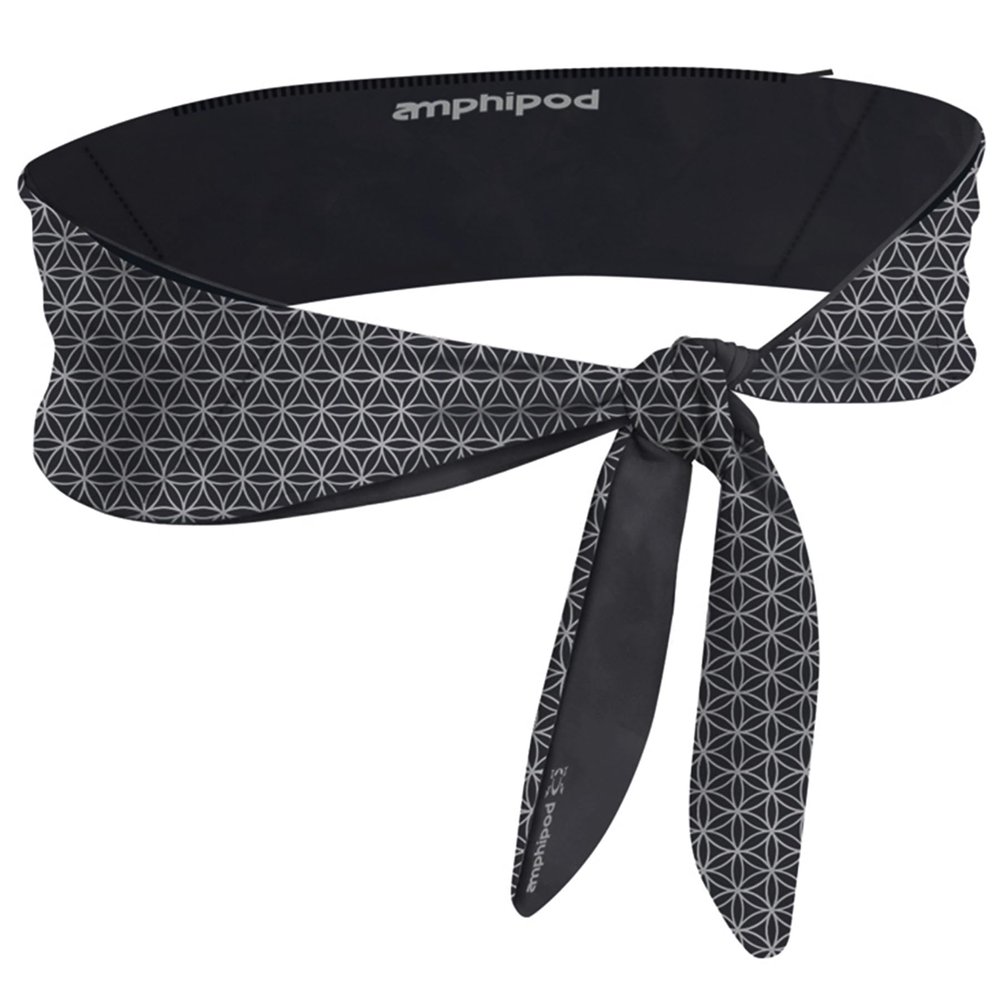 Amphipod TieNgo Stash Belt, Minimalist Runners Storage Waistpack Belt for Running, Jogging & Walking - Black/Reflective - OS