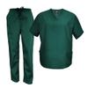 M&M Scrubs Men's Scrub Set Medical Scrub Tops and Pants (Small, Hunter Green) view 1