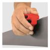 Swix Compact Edger KIT - Large Ergo Shape - Ski and Snowboard Side Edge Tool - 80mm File - Medium Diamond and Abrasive Stone, red, Hand held view 2