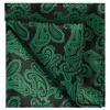 KissTies Mens Green Black Paisley Pocket Square Christmas Hanky Handkerchief view 2