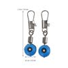 100pcs Blue Stainless Steel Sinker Slides for Fish: with Swivel Hook Clips, Quick Attachment Connector for Saltwater & Freshwater, Prevents Line Twisting, Ideal for Fast & Deep Water view 3