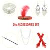 Latin Dance Dress for Girls Ballroom Dancing Dresses for Kids Flapper Dress with 20s Accessories Set (X-Large, Style 3 Red) view 2