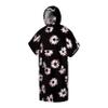 Mystic Velour Change Robe Poncho or Changing Robe Towel for Beach Watersports & Surfing - Black White - Unisex view 1
