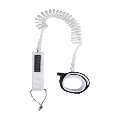 Mystic SUP Coiled Leash 2021-8ft or 10ft - White 210151 10 Foot