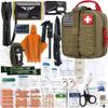 EVERLIT Survival Upgraded Survival First Aid Kit Emergency Gear Trauma Kit with 1000D Nylon Laser Cut Tactical EMT Pouch for Outdoor, Camping, Hunting, Hiking, Earthquake, Home, Office (Coyote Brown) view 1