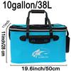 Fishing Bucket, 6Gallon/8Gallon/10Gallon Foldable Fish Bucket,Live Fish Container Multi-Functional Live Fish Bait Bucket,Outdoor Camping EVA Fishing Bag and Fish Protection Bucket view 2