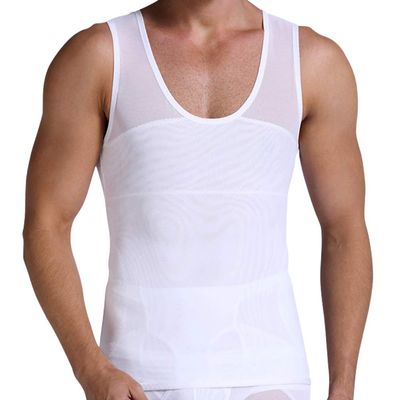 GSKS Mens Slimming Shirt Body Shaper Shapewear Tank Top Chest Compression Vest