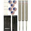 Dartfellas 24g 90% Tungsten American Flag Stars & Stripes Patriot X Steel Tip Dart Set, Red White & Blue, Flights & Shafts Included (2 Sets Each), w/Travel Case, 24 Grams view 1