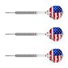 Dartfellas 24g 90% Tungsten American Flag Stars & Stripes Patriot X Steel Tip Dart Set, Red White & Blue, Flights & Shafts Included (2 Sets Each), w/Travel Case, 24 Grams view 2