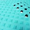5 Piece EVA Surfboard Deck Traction Pads with Kicker for Stomp Skimboards, Surf Boards, Funboard, Fish Board/Aqua Blue Black White view 3