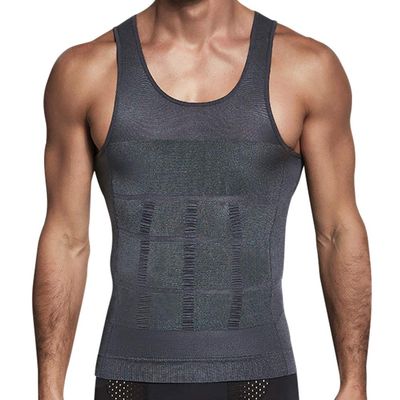 GSKS Mens Body Shaper Slimming Shirt Chest Compression Shirt Shapewear Tank Top