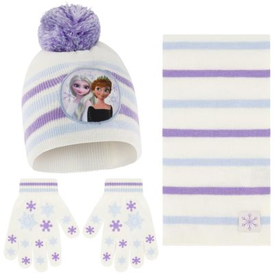 Disney Girls Toddler Winter Hat, Scarf And Mittens Set 2-4 Or Frozen Elsa & Anna Hat, Scarves And Kids Gloves Sets 4-7