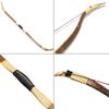 ZSHJGJR Archery Traditional Longbow Handmade 20-40lbs Recurve Bow One-Piece Hunting Bow Horse Bow for Outdoor Shooting Target Practice (Brown, 35lbs) view 4