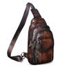 Le'aokuu Men Outdoor Casual Travel Hiking Tea Crossbody Chest Sling Bag Rig One Shoulder Strap Bag Backpack Men Leather (E 8013 Size Coffee) view 4