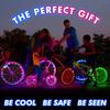 Activ Life 2-Tire Pack LED Bike Wheel Lights with Batteries Included, Get 100% Brighter and Visible from All Angles for Ultimate Safety and Style (Gold) view 2