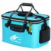 Fishing Bucket, 6Gallon/8Gallon/10Gallon Foldable Fish Bucket,Live Fish Container Multi-Functional Live Fish Bait Bucket,Outdoor Camping EVA Fishing Bag and Fish Protection Bucket view 1