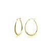 14K Gold Oval Hoop Earrings for Women 925 Sterling Silver Post Hypoallergenic Hoops Earrings view 1