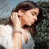 14K Gold Oval Hoop Earrings for Women 925 Sterling Silver Post Hypoallergenic Hoops Earrings view 2