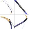 ZSHJGJR Archery Traditional Longbow Handmade 20-40lbs Recurve Bow One-Piece Hunting Bow Horse Bow for Outdoor Shooting Target Practice (Blue, 35lbs) view 4