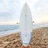 AQUBONA Arch Bar Traction Pad 5+1 Piece EVA Surfboard Deck Traction Pads with Kicker for Stomp Skimboards, Surf Boards, Funboard, Fish Board/White Blue view 4
