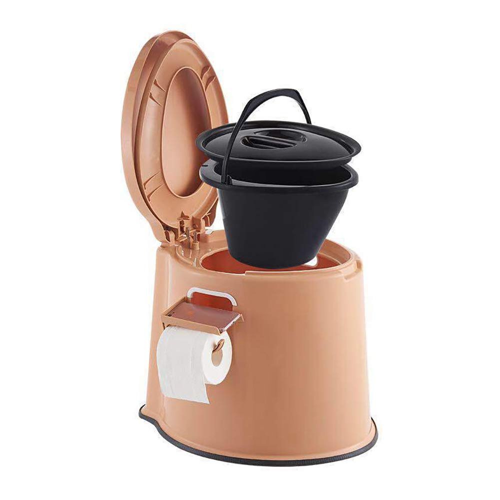 QWEASDF Portable Toilet, Camping Potty, Compact Indoor & Outdoor Commode, for Camping, RV, Boat & More, with Detachable Inner Bucket Lightweight Outdoor Indoor Toilet