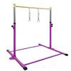 GLANT Gymnastic Kip Bar,Horizontal Bar for Kids Girls Junior,3' to 5' Adjustable Height,Home Gym Equipment,Ideal for Indoor and Home Training,1-4 Levels,300lbs Weight Capacity (Purple) view 1