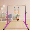 GLANT Gymnastic Kip Bar,Horizontal Bar for Kids Girls Junior,3' to 5' Adjustable Height,Home Gym Equipment,Ideal for Indoor and Home Training,1-4 Levels,300lbs Weight Capacity (Purple) view 4